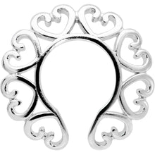 Load image into Gallery viewer, Filigree Hearts Clip On Fake Nipple Ring Set
