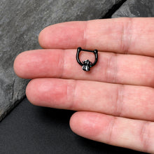 Load image into Gallery viewer, 16G 5/16 Black Funky Skunk Cartilage Clicker
