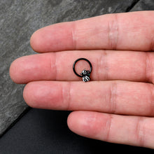 Load image into Gallery viewer, 16G 3/8 Black Funky Skunk Hinged Segment Ring
