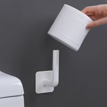 Load image into Gallery viewer, 4-Pack: Adhesive Toilet Paper Holder, Wall Mount, White &amp; Black

