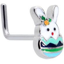 Load image into Gallery viewer, 20G 7mm Easter Egg Bunny L Shape Nose Ring
