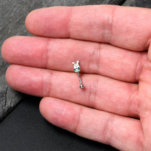 Load image into Gallery viewer, 16G 5/16 Easter Egg Bunny Curved Eyebrow Ring
