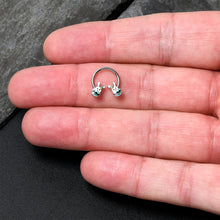 Load image into Gallery viewer, 16G 3/8 Easter Egg Bunny Horseshoe Circular Barbell

