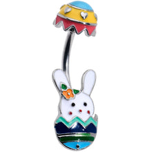 将图片加载到图库查看器，Easter Egg Bunny Double Mount Belly Ring
