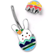 将图片加载到图库查看器，Easter Egg Bunny Double Mount Belly Ring
