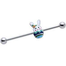 将图片加载到图库查看器，14G Easter Egg Bunny Industrial Barbell 38mm
