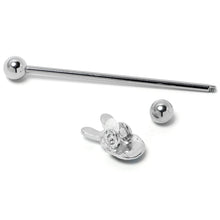 将图片加载到图库查看器，14G Easter Egg Bunny Industrial Barbell 38mm
