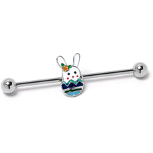 将图片加载到图库查看器，14G Easter Egg Bunny Industrial Barbell 38mm
