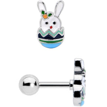 Load image into Gallery viewer, 16G 1/4 Easter Egg Bunny Cartilage Tragus Earring
