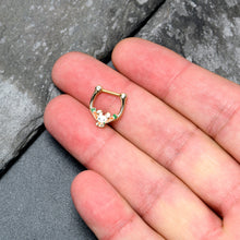 Load image into Gallery viewer, 16G 5/16 Gold Tone Cutie Easter Bunny Cartilage Clicker
