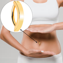 Load image into Gallery viewer, 14G 3/8 Gold Tone 316L Surgical Steel Hinged Hoop Belly Ring
