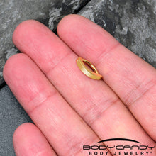 Load image into Gallery viewer, 14G 3/8 Gold Tone 316L Surgical Steel Hinged Hoop Belly Ring
