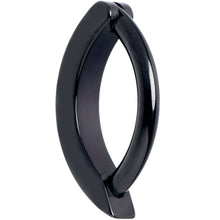 Load image into Gallery viewer, 14G 3/8  Black Implant Grade Titanium CZ Paved Hinged Hoop Belly Ring
