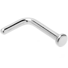 Load image into Gallery viewer, 18G 1/4 ASTM F-136 Implant Grade Titanium 2mm Disc End L Shape Nose Ring
