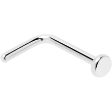 Load image into Gallery viewer, 20G 1/4 ASTM F-136 Implant Grade Titanium 2mm Disc End L Shape Nose Ring
