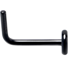 Load image into Gallery viewer, 20G 1/4 Black ASTM F-136 Implant Grade Titanium 3mm Disc End L Shape Nose Ring
