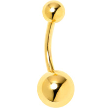 Load image into Gallery viewer, Gold Tone ASTM F-136 Implant Grade Titanium Internally Threaded Belly Ring
