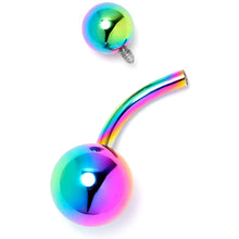 Load image into Gallery viewer, Rainbow ASTM F-136 Implant Grade Titanium Internally Threaded Belly Ring
