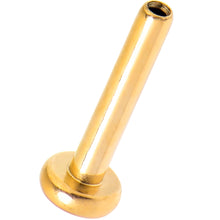Load image into Gallery viewer, 18G 1/4 Gold Tone ASTM F-136 Implant Grade Titanium Threadless Post Only Labret
