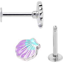 Load image into Gallery viewer, 16G Blue Gem Nautical Labret Segment Ring Ear Curation Set of 5

