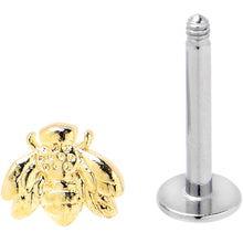Load image into Gallery viewer, 16G Yellow Gem Bee Flower Labret Segment Ring Ear Curation Set of 5
