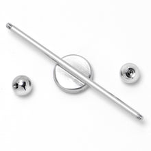 Load image into Gallery viewer, 14G Loving Blue Whales Industrial Barbell 38mm
