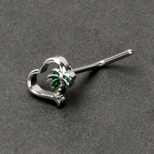 Load image into Gallery viewer, 20G 1/4 Palm Tree Love Heart L Shape Nose Ring
