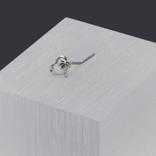 Load image into Gallery viewer, 20G 1/4 Palm Tree Love Heart L Shape Nose Ring
