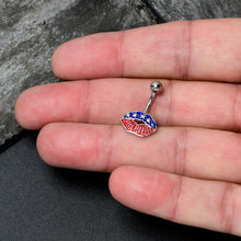 Load image into Gallery viewer, Patriotic Kissy Lips Belly Ring
