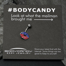 Load image into Gallery viewer, Patriotic Kissy Lips Belly Ring
