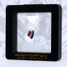 Load image into Gallery viewer, 16G 1/4 Red Blue Clear Gem Patriotic Hat Cartilage Tragus Earring
