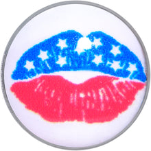 Load image into Gallery viewer, 16G 1/4 Inlay Patriotic Kissy Lips Cartilage Tragus Earring
