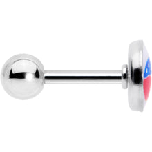 Load image into Gallery viewer, 16G 1/4 Inlay Patriotic Kissy Lips Cartilage Tragus Earring

