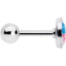 Load image into Gallery viewer, 16G 1/4 Heart Flag Patriotic Cartilage Tragus Earring

