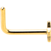 Load image into Gallery viewer, 20G 1/4 Gold Tone ASTM F-136 Implant Grade Titanium Star End L Shape Nose Ring
