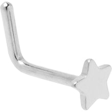 Load image into Gallery viewer, 20G 1/4 ASTM F-136 Implant Grade Titanium Star End L Shape Nose Ring
