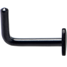 将图片加载到图库查看器，18G 1/4 Black ASTM F-136 Implant Grade Titanium Heart End L Shape Nose Ring
