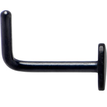 Load image into Gallery viewer, 20G 1/4 Black ASTM F-136 Implant Grade Titanium Heart End L Shape Nose Ring
