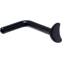 Load image into Gallery viewer, 18G 1/4 Black ASTM F-136 Implant Grade Titanium Moon End L Shape Nose Ring
