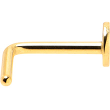 将图片加载到图库查看器，20G 1/4 Gold Tone ASTM F-136 Implant Grade Titanium Moon End L Shape Nose Ring
