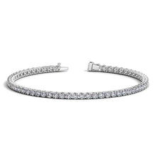 Load image into Gallery viewer, Lab Grown Round Diamond Tennis Bracelet in 14k White Gold (4 cctw F/G  VS2/SI1)
