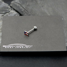 将图片加载到图库查看器，Patriotic Flag Barbell Tongue Ring
