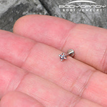 Load image into Gallery viewer, 16G 5/16 Patriotic Pinwheel Labret Monroe Tragus
