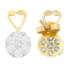 Load image into Gallery viewer, 14K Yellow Gold 1ct. TDW Round-cut Diamond Earrings (I-J,SI2-I1)
