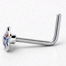 将图片加载到图库查看器，20G 7mm Patriotic Pinwheel L Shape Nose Ring
