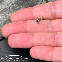 Load image into Gallery viewer, 16G 1/4 Patriotic Uncle Sam Top Hat Cartilage Tragus Earring
