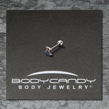 Load image into Gallery viewer, 16G 1/4 Patriotic Uncle Sam Top Hat Cartilage Tragus Earring
