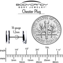 Load image into Gallery viewer, 16G White Black Drip Acrylic Cheater Plug Set
