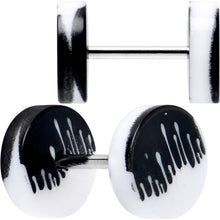 将图片加载到图库查看器，16G Black White Reverse Drip Acrylic Cheater Plug Set
