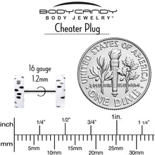 Load image into Gallery viewer, 16G White Acrylic Polka Dots Black Cheater Plug Set
